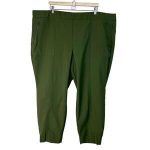 Lane Bryant On The Go Slim Ankle Pant Sz. 28 Forrest Night‎ Green